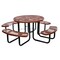 Vestil Round Picnic Table, Brown, Metal, 46 in PT-MX-RT-46-BN - alternate 1